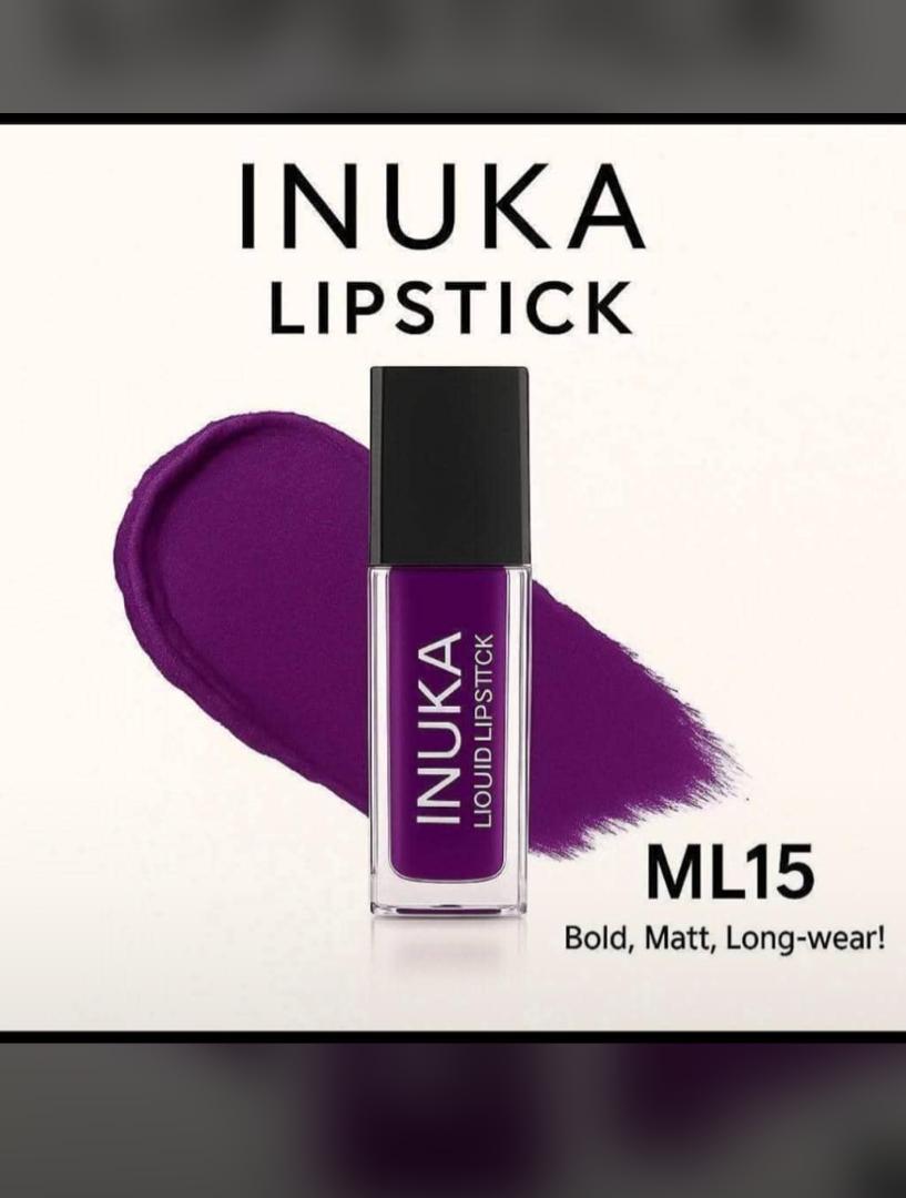 Inuka Matte Lipstick Purple intense colour