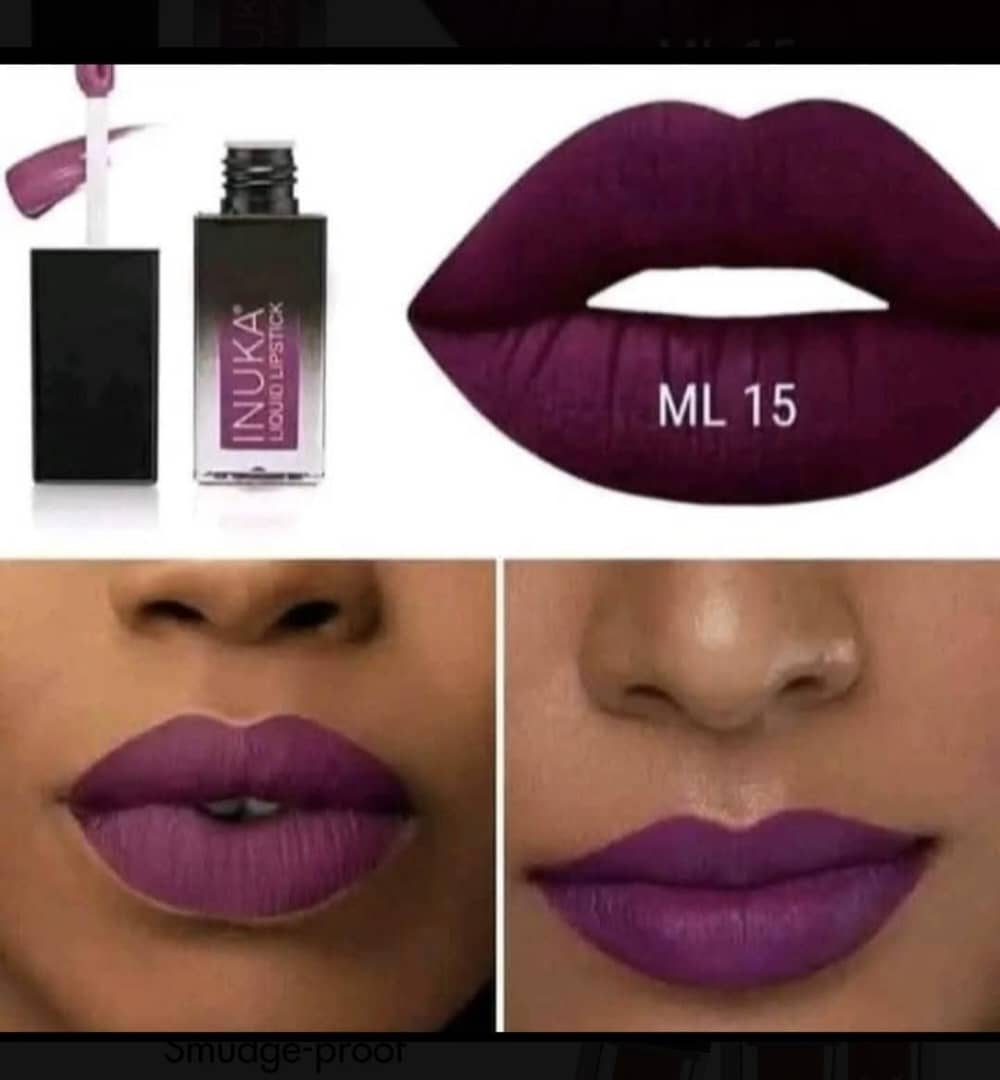 Inuka Matte Lipstick Purple intense colour